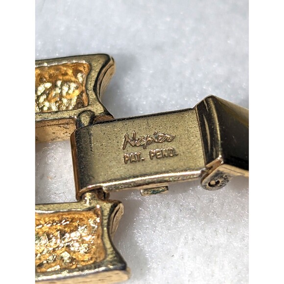 Napier Gold Tone Link Bracelet - Picture 2 of 7